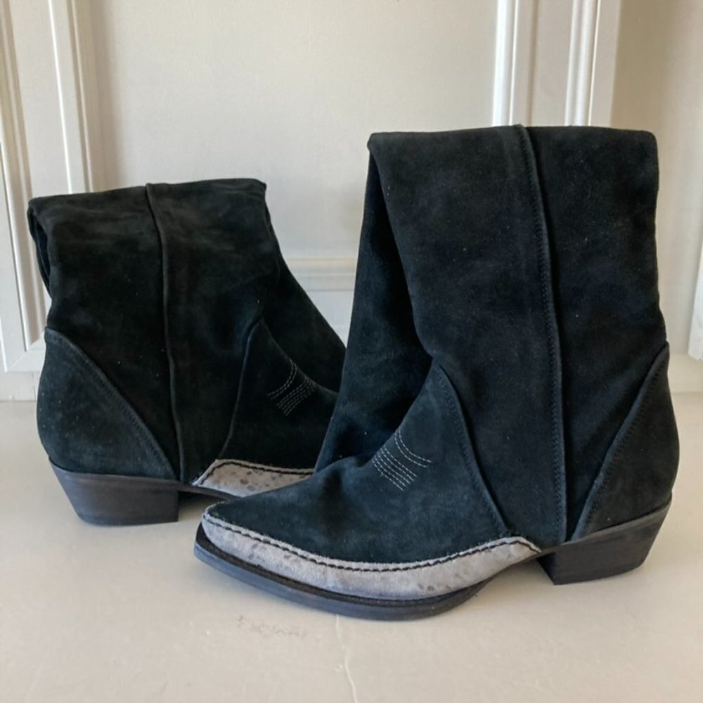 Free People Black Over the Knee Boots